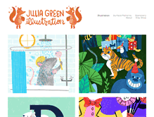 Tablet Screenshot of juliagreenillustration.com